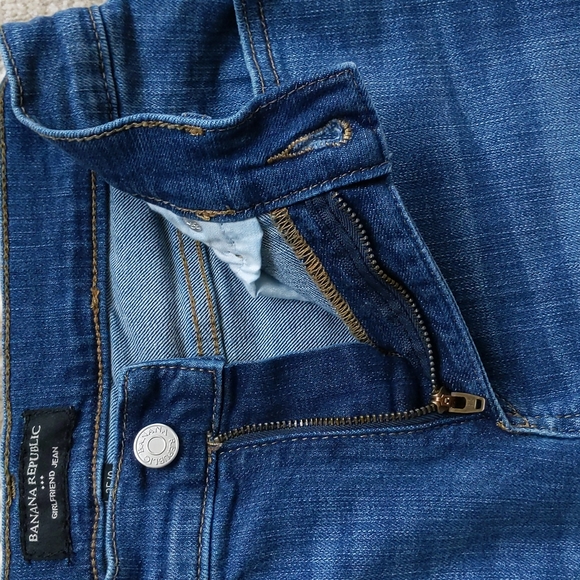 Banana Republic Girlfriend Distressed Jeans 25 / 0 Blue - Picture 9 of 16